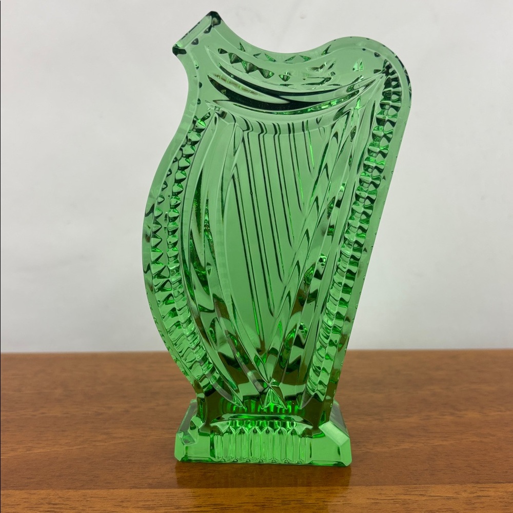 Waterford green crystal st. Patrick’s day harp paper weight